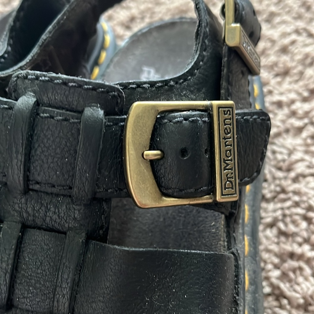 Dr. Martens Black Leather Sandals with Adjustable Buckle - Picture 10 of 13